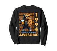 31st Birthday Bear Legends September 1994 31 Years Old Mens Sweatshirt