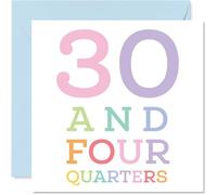 31st Birthday Cards for Women and Men, 30 and four quarters