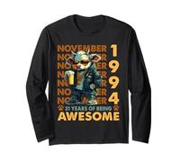 31st Birthday Cow Legends November 1994 31 Years Old Mens Long Sleeve T-Shirt