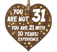 31st Birthday Gift For Women and Men Wooden Heart Plaque, Girlfriend