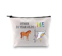 31st Birthday Gifts for Women 31 Year Old Birthday Gifts Funny Makeup Cosmetic Bag 31 Year Olds Me Unicorn (31st Bag)