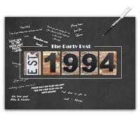 31st Birthday Party Decorations - Chalkboard Guest Book Alternative Poster. A3 Party Sign for Him or Her Turning 31 Years Old Signing Board for Women or Men. Rustic 1994 Wall Art Banner for Wishes
