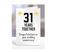 31st Wedding Anniversary Card, Thirty-first Anniversary Card, 31 years Anniversary Card for a special couple, Congratulations, Congrats, On Your, A5-345_31
