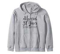 31st Wedding Anniversary Gift for Her Married 31 Years Cute Zip Hoodie