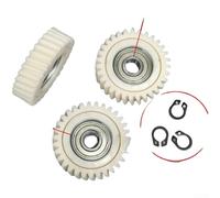 31T Spiral Nylon Gear for Electric Bicycles, 42mm OD × 12mm Thick, 3-Pack - High-Strength Lightweight Motor Gear with 608 Bearing Compatibility for E-Bike & Scooter Applications