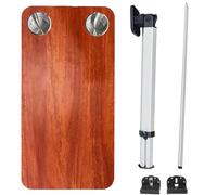 31x16 In RV Folding Table Wall Mount Dining Table With Height Adjustable Leg Multicolor(Brown)