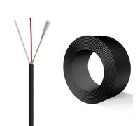 32~22 Gauge 2 Conductor 2547 Shielded Cable - Flexible Signal Wire 176℉ With High-Purity Tinned Copper Conductors, Aluminum Foil Shielding(650 feet - roll,26AWG-2C)