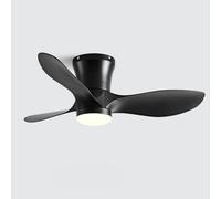 32" 3-Blade Ceiling Fan with Remote & Lights - Modern Flush Mount Imitation Wood Design - Quiet Small Ceiling Fan for Bedroom & Living Room Lighting