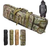 32" 37" 46" Double Rifle Bag, Thickened Soft Long Rifle Case, Tactical Long Rifle Backpack, Portable Shotgun Case for Firearm Storage and Transportation, for Outdoor Hunting Shooting(CP,46in/118cm)