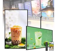 32/43/50/55in Commercial LCD Monitor, Suspended Digital Signage Display for Business, Slim Fit Frameless Digital Kiosk with Smart Split Screen, 1+32GB 2K Android OS(55in)