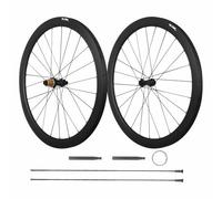 32/46mm Carbon Fiber Rim 700C Road Bike Disc Brake Wheelset, 36T/54T Ratchet System, 8/9/10/11/12 Speed Cassette, Thru-Axle 12 * 100/142mm(36T,46mm)