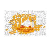 32*54" Giant Halloween Themed Coloring Paper Tablecloth Poster Large Wall Coloring Tablecloth Drawing Paper Table Cover Halloween Party Supplies for Home Kindergarten Classroom Group Activities
