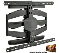 32-65in Full Motion Curved TV Wall Bracket, Cantilever Tilt/Swivel, 600x400 VESA, Cable Management Adjustable-Dual-Plate-Monitor-Moving-Television
