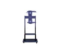 32-70 Inch Adjustable Rolling TV Cart - Mobile Stand for Horizontal & Vertical Screens Perfect for Live Streaming & Presentations Rotatable Bracket for Easy Viewing