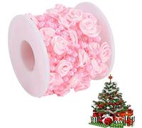 32.8 ft 1.3cm,Pearl Beads Chain Garland for Party Wedding Decoration Flower Garland Wire for DIY Crafts Jewelry Wedding Doll TrimmingsTree Decoration(Pink) Handcraft Materials