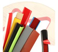 32.8 ft Self Adhesive Veneer Edging Trim, Flexible TPE U Channel Edge Trim, Collapsible Sheet Edge Protector Fit for 5-40mm for Furniture Restoration, Edge Trim and Cabinet Repair(Red,14mm)