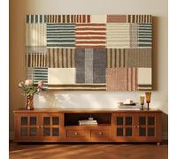32-80 Inch Indoor TV Dust Cover Dustproof Cloth for LCD/LED Screens Curved & Flat Monitor Screen Protector Hanging Decorative Fabric Cover with Elastic Edges-Plaid2||45-48inch