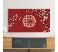 32-80 Inch Indoor TV Dust Cover Flower Printed LCD/LED Screen Protector for Wall Mounted/Desktop Monitor Universal Fit Dustproof Living Room Decor-flower1||40-43inch