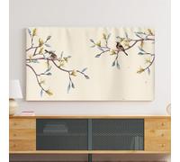 32-80 Inch Indoor TV Dust Cover Flower Printed LCD/LED Screen Protector for Wall Mounted/Desktop Monitor Universal Fit Dustproof Living Room Decor-flower3||32inch