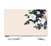 32-80 Inch Indoor TV Dust Cover Indoor Peony Pattern LCD Stretchable Screen Protector for Curved TVs Dustproof Slipcover with Non-Slip Design Living Room Decor-flower1||37-39inch