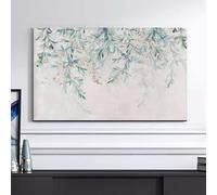 32-80 Inch Indoor TV Dust Cover Lotus Flower Universal LCD TV Screen Protector Non-Slip Breathable Cloth Dust Proof Display Cover for Flat Screen TVs-flower3||75inch