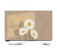 32-80 Inch Indoor TV Dust Cover Universal Modern Screen Protector for Flat/Curved Displays, Desktop or Wall-Mounted Monitors Simple TV/Computer Decoration-flower4||49-52inch