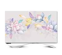 32-80 Inch Painting Pattern TV Cover Indoor Dust-Proof Screen Protector Televisions Anti-Scratch Protection with Elastic Edges Indoor Living Room Art Decoration-flower2||65inch