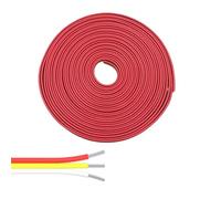 32.8ft/10M 3-pin Extension Cable Wire Cord,22AWG 3-pin Wire Cord for COB SMD 2835 5050 12v 24v Tape Lights Single Color LED Strip Lights（Red, Yellow,White）