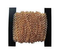 32.8ft Do not Fade Rose Gold Plated Twisted Chains Metal Cable Chain Link Jewelry Making Chain for DIY Making Bracelet Necklace (3.2mm O-Type Chain)