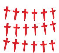 32.8ft England Flag St Georges Flags Bunting with 30 Flags for Oly Games Euro Party Decorations 2024,St George's Cross Bunting Flags Banner for Olym 2024,St George's Day,England Party Decor