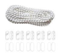 32.8FT Vertical Blind Chain Replacement with 10 Connectors - Beaded Plastic Blind Chain for Vertical Slat Blinds, Easy DIY Repair Kit for Home & Office（10 meters)