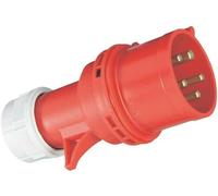 32 Amp 5 Pin 3P+N+E 415V Male Plug PCE Red 32A Ceeform Commando IP44 Outdoor
