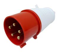 32 Amp 5 Pin 400V IP44 Three Phase CEE Plug - 32A - 3P+N+E - 415V