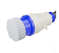 32 Amp Mains Electric Plug Dust Cover For Industrial Machinery Hook Up Cable (White)