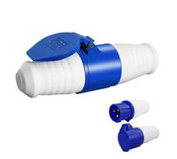 32 Amp Plug Socket Set, 2Pcs Industrial Plug Connector Set,3-Pin 1-Phase Explosion-Proof Waterproof Plug Socket 32A 220-250V, Locking Plug Socket Connector for Industry Agriculture Airports Docks