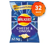 Walkers Crisps Cheese & Onion 32.5 g Pack of 32