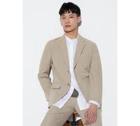 (32 BEIGE/S) Uniqlo Japan Impressive Jacket 2 Way Stretch Cotton Like Sleeve Length 2cm Short Dress Length 1cm Short Can Be Set Up