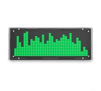 32 Bit Stereo Music Spectrum Analyzer with LED VU Meter Indicator, 8 Brightness Adjustments, USB Powered and Fast Fourier Transform Audio Display (White)