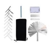 32 Blade Feeler Gauge Guitar Luthier Tool Set, Versatile Radius Gauge, String Action Ruler, Grinding Stone Kit with Fretboard Protector for Electric Guitar, Bass
