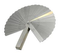 32 Blade Feeler Gauge Set for Guitar Setup Luthier Tool | Stainless steel,32 blades,metric and In markings,thumbwheel,for fret clearance,nut slot depth,hardware