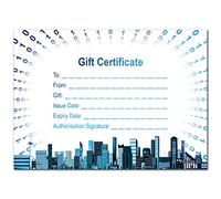 32 Blank A6 Gift Certificates - Modern Digital Theme - A6 Gift Certificate Without envelopes for Business use - Restaurants, Work, Events, Shops, spa & Birthdays