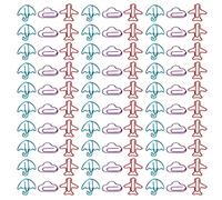 32 Boxes Cute Metal Paper Clips, Fun Fancy Paper Clips with White Cloud Umbrella Plane Shapes, Anti - Rust Coated for Office Home School Use, Lightweight Durable Document Clips