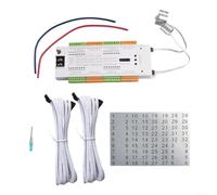 32 Channel Motion Sensor Stair Light Controller Kit 2 PIR Sensors LED Step Lighting System for DC12V-24V Automatic Ladder Hallway Illumination Controller(Controller set)