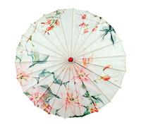 32" Chinese Oiled Paper Umbrella Chinese Parasol Umbrella Handmade Umbrella Portable Silk Cloth Umbrella Wooden Handle for Costumes Wedding Party Favors Props Scenery, Style J
