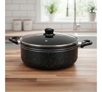 (32 Cm) Royalford Anodized Casserole PotDish with GlassLid