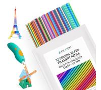 32 Colors 3D Pen Filament Refill for 3Doodler Start+ 3D Pen, Low Printing Temperature 2.5mm PCL Filament, Each Color 15cm x 5pc, Total 160pcs 2400cm (MixColor2)