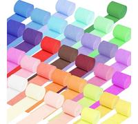 32 Colors Crepe Paper Streamer - 32.81 Ft Rolls for Birthday, Wedding, Holiday Parties
