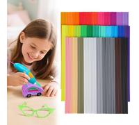 32 Colours 3D Pen Filament Refills - 2.5mm P ompatible with 3Doodler Start+ Only, Safe & Low Temperature 3D Printer Pen Refill for Kids Art Projects & Birthday Gift, 160pcs