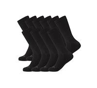 32 DEGREEES Men's 5 Pack Comfort Crew Socks | Anti-Odor | Arch Support| Active | Casual | Work, Black, Large
