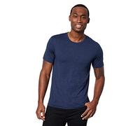 32 DEGREEES Men's Cool Classic Crew T-Shirt | Anti-Odor | 4-Way Stretch | Moisture Wicking, Navy Space Dye, S